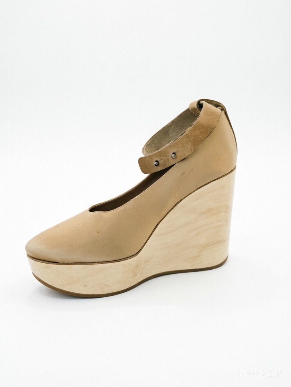 Chloe satin chunky platform wedge